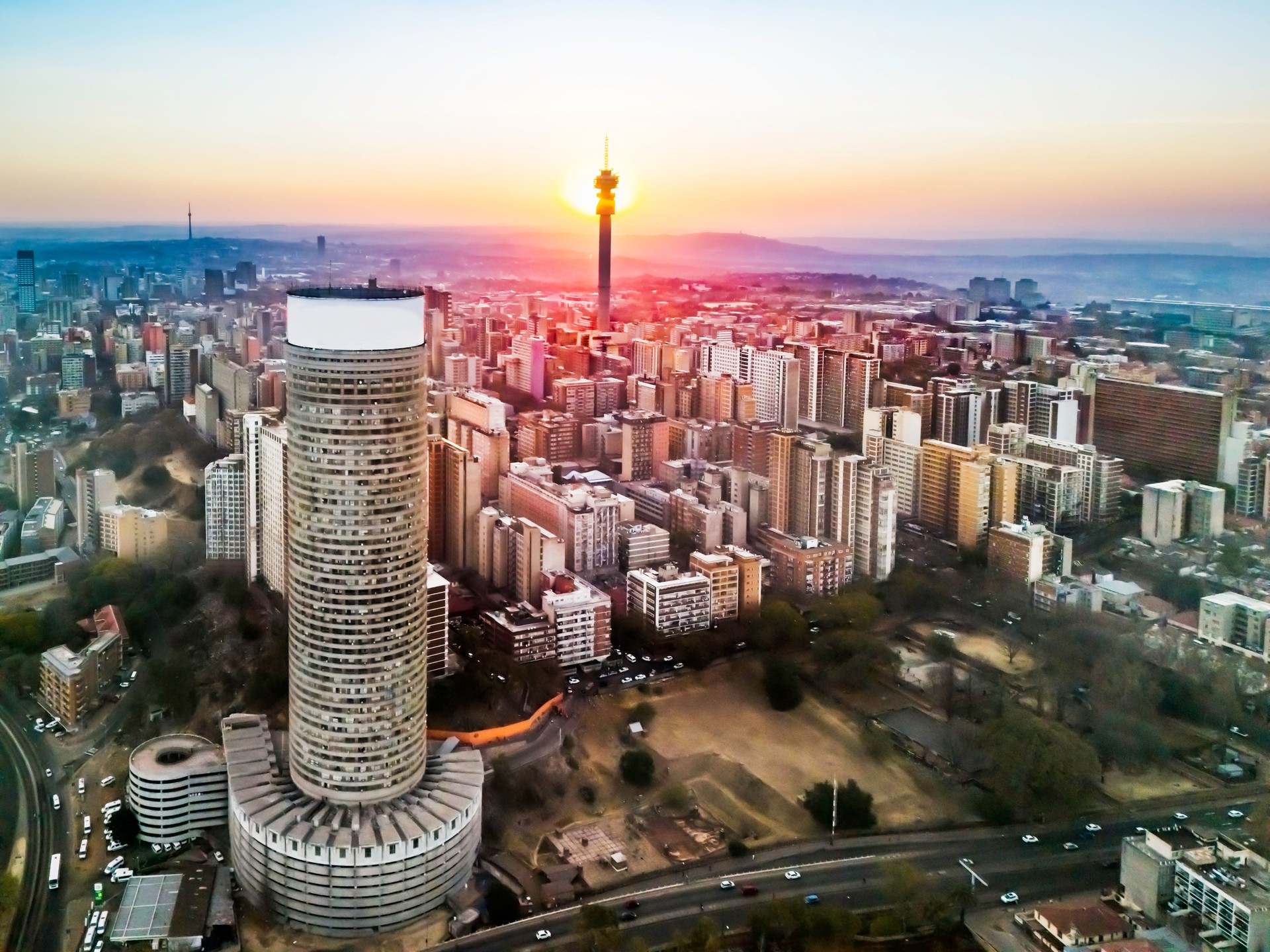 Hillbrow Johannesburg Cityscape Sunset